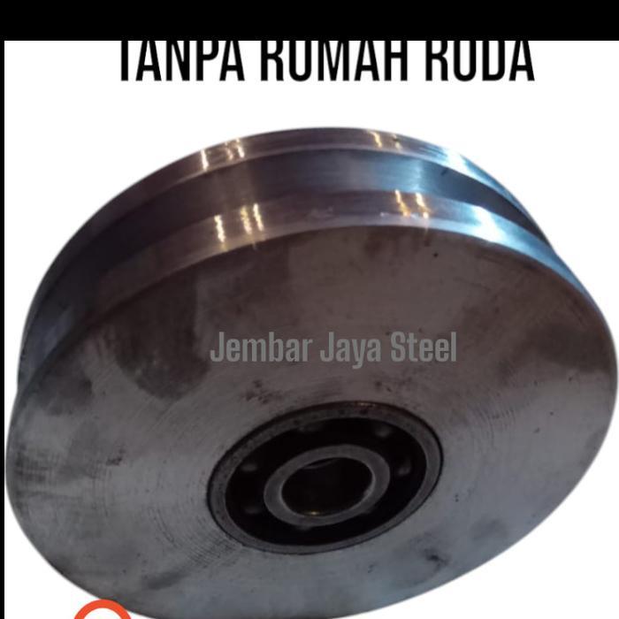 Roda Besi 15cm Pintu Pagar Tanpa Catok Atau Cesing Roda Jumbo Pintu Pager Gerbang Dorong Roda Besi R
