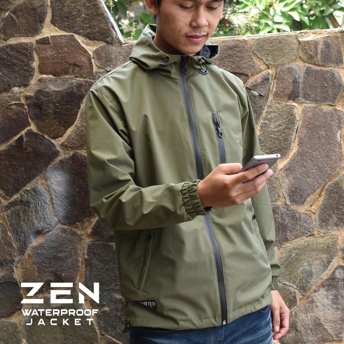 Onfito ZEN Jaket Waterproof Windproof Cowok Pria