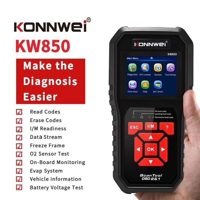 KW850 Original KONNWEI OBD Car Scanner Professional OBD2 Auto