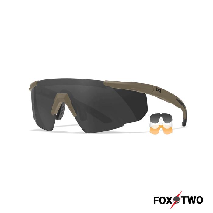 KACAMATA WILEY X SABER ADVANCED 3 LENS TAN FRAME