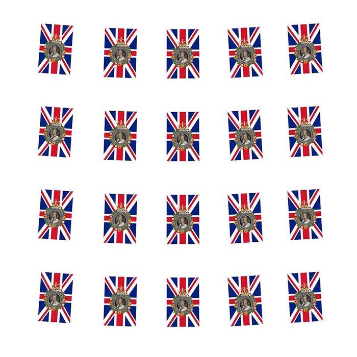 Union Jack Bunting Flag 2022 Union Jack Bunting Featuring Her Majesty