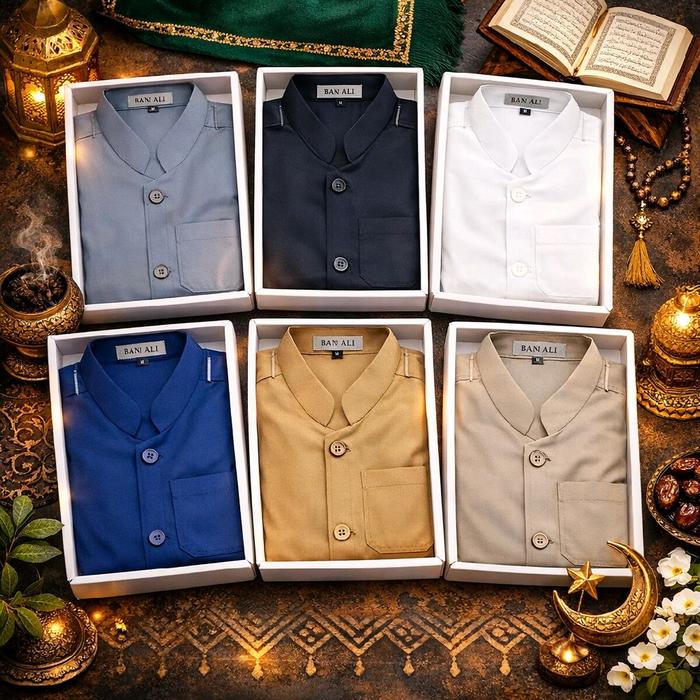 BAJU KOKO PRIA BAJU KOKO BANI ALI NEW  Muslim BAJU KOKO PRIA LENGAN  Panjang Formal