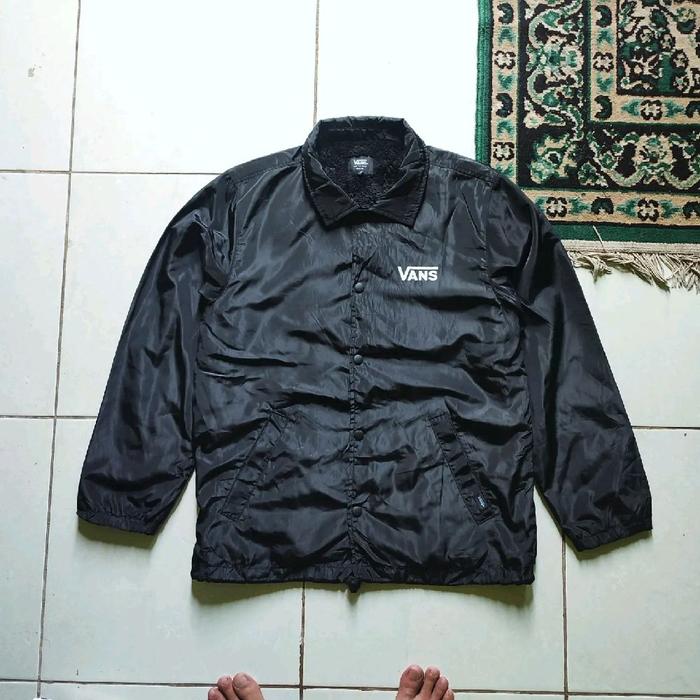 vans off the wall big checkerboard logo coach jacket