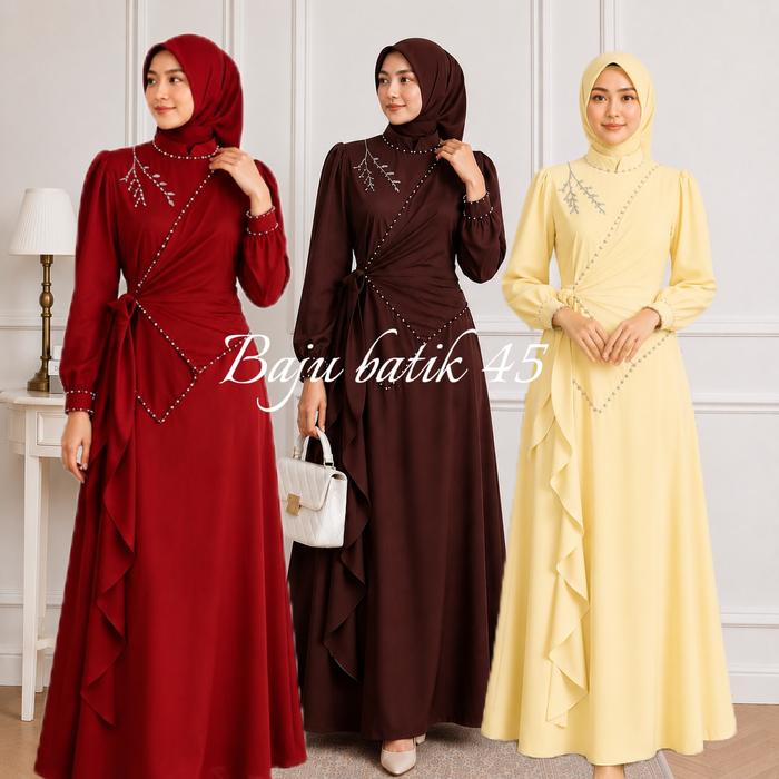 zahra;   Baju gamis kondangan'  Baju gamis sipon terbaru