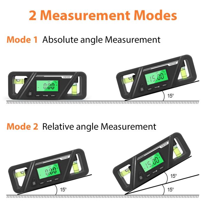 Compact Inclinometer Digital Inclinometer Angle Finder Gauge Spirit