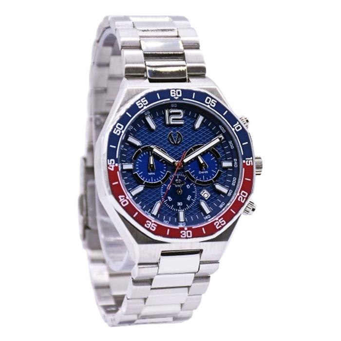 JAM TANGAN PRIA CHRONO CHRIST VERRA ORIGINAL CHRIST VERRA CV 146201G-11 CV 146201G 11 BLU STAINLESS 