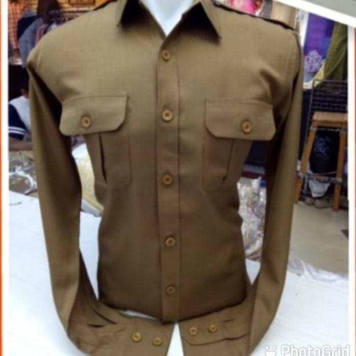 New!!! Seragam Pria Lichandra/ Setelan Pemda Tua / Atasan Kemeja Putih / Baju Dinas/ Baju Pns