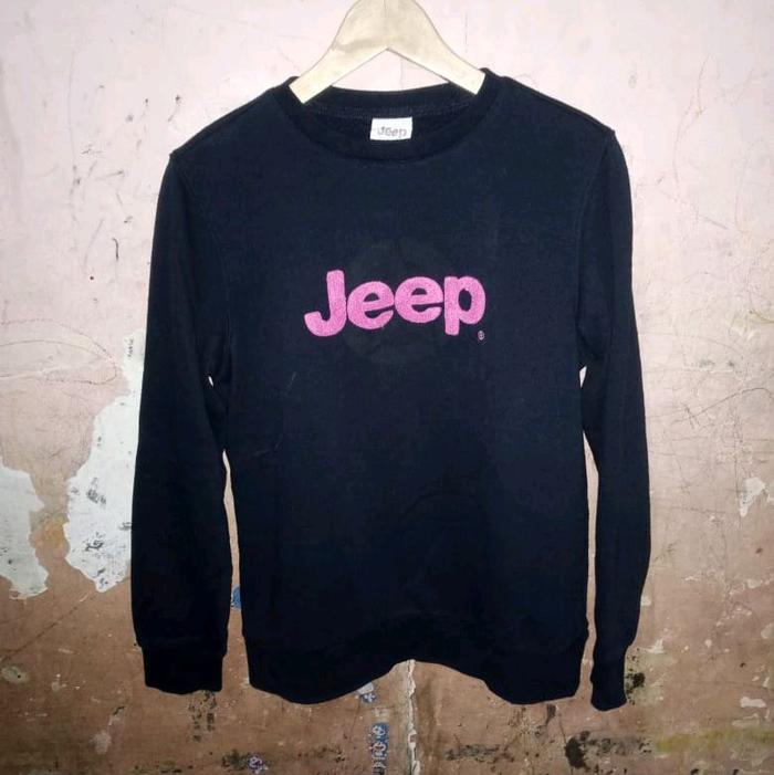 Crewneck CN sweater Jeep Bordir towel Cewek S girl pink