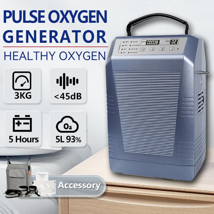 5L Rechargeable Oxygen Concentrator Home Oxygen Concentrator Portable Travel with Oxygen Machine Hig