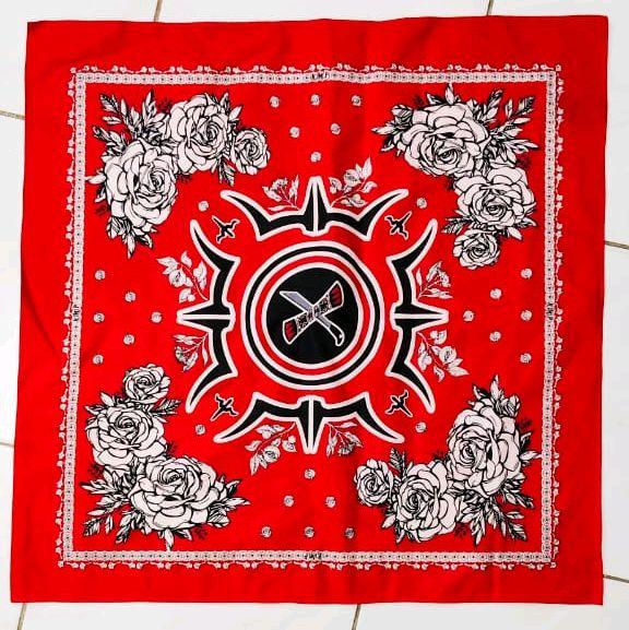 LENSO MERAH / LENSO ADAT MALUKU MOTIF PARANG SALAWAKU. 100 %  ASLI DESIGNE ANAK MALUKU, BAHAN KATUN 