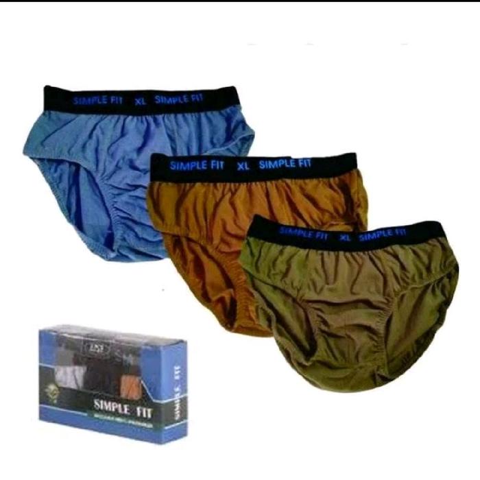 3 pcs Simple fit CD pria Dewasa