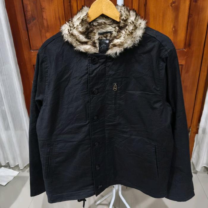 jaket militer n1 deck dimitri black 98% seperti baru garansi