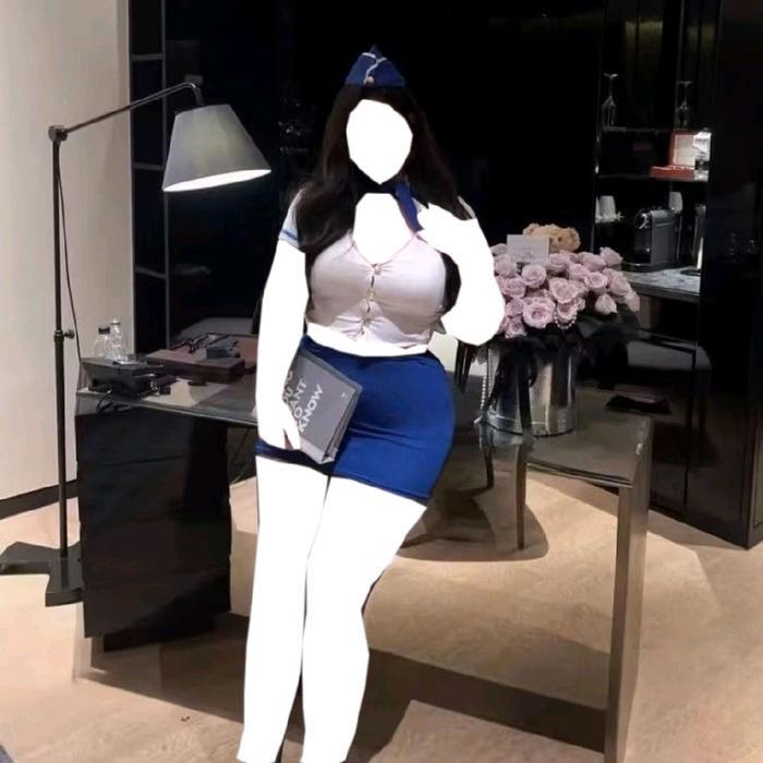 Lingerie Jumbo Big Size Cosplay Pramugari #Gratisongkir