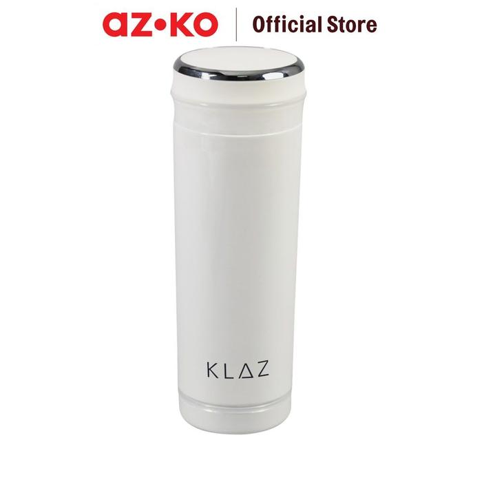 READY AZKO Klaz Tumbler Vacuum Flask Stainless Steel Dengan Saringan 350 ml - Putih Tumbler Botol Ai