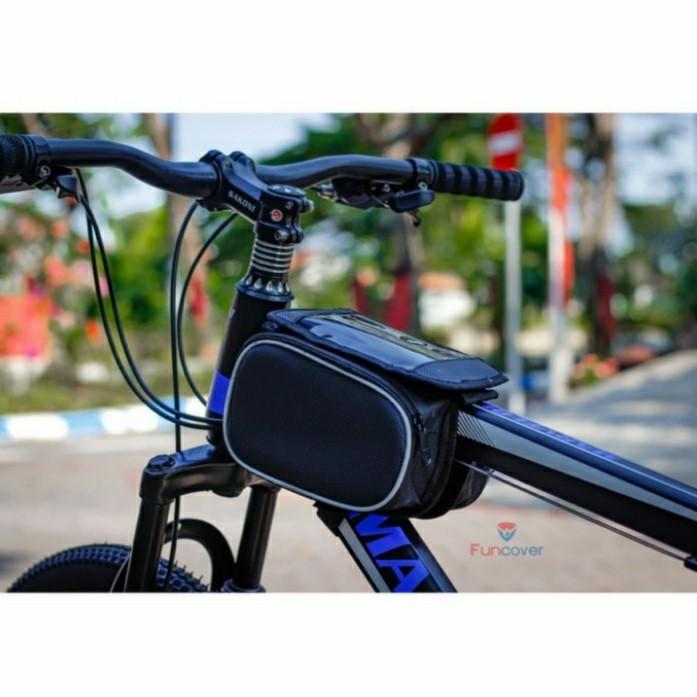 Tas Sepeda Touchscreen Waterproof Tas Stang Sepeda Lipat MTB Universal