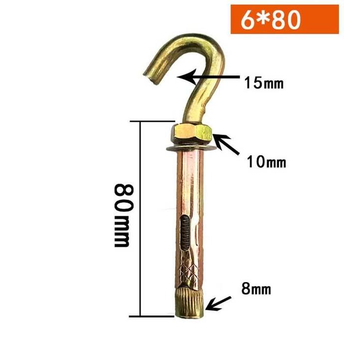 10PCS Hook Dynabolt / Dynabolt Hook / Dynabolt Gantung M8x60 M6x45