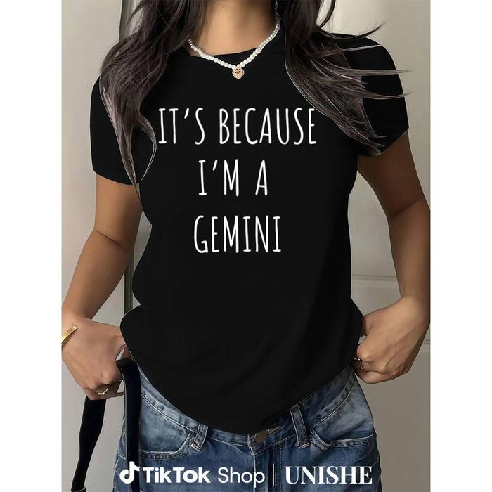 Women’s Cotton Gemini Horoscope T-Shirt – Cute Astrology Print