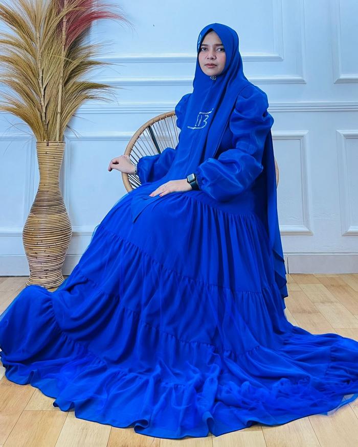 Gamis Set Syar'i Mewah - MOANA SYARI GAMIS SET KHIMAR by BELIFI - Gamis Mewah Untuk Penampilan Berke