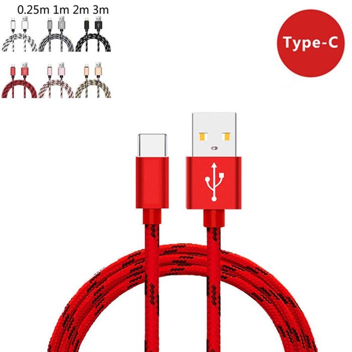 1m USB data charger Cable for xiaomi mi a2 a1 8 6 pocophone f1 poco f1 USB Type C 2A USB Type-C Fast