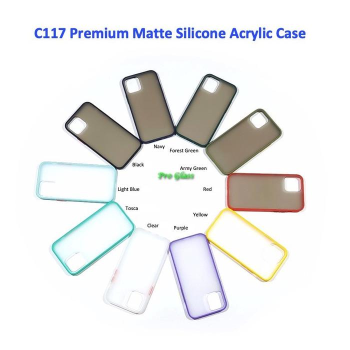 C117 Iphone 12 MINI / 12 / 12 PRO / 12 PRO MAX Premium Matte Acrylic Silicone Hybrid Case