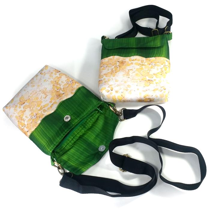 Tas Selempang Shoulder Bag Puffy Tempe Bungkus Daun Pisang Mini Gemoy