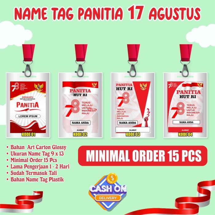 EβQH NAME TAG PANITIA HUT RI 17 AGUSTUS Sβ8U