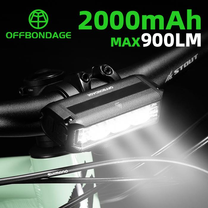 OFFBONDAGE Bicycle Light Front 2600Lumen Bike Light 8000mAh