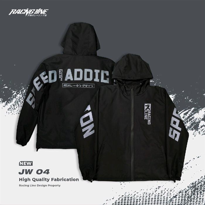 Jaket Racing Line Original Windbreaker JW 04 Pria Wanita