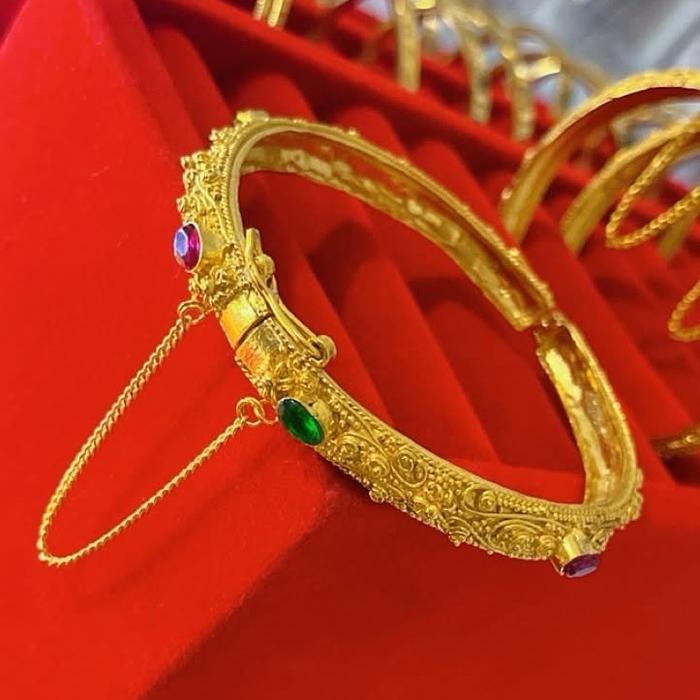Gelang sudira kuningan lapis emas