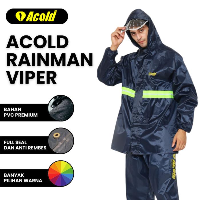 Acold Rainman Viper Jas Hujan Pria Wanita Dewasa Mantol Ujan Oxford Tebal Mantel Laki Laki Keren Mur