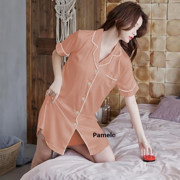 Pamelo Daster Satin / Baju Tidur / Daster Murah / Tunik Velvet Satin/Daster Jumbo Harian Wanita Panj