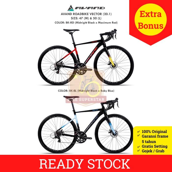 (COD) SEPEDA BALAP ROADBIKE AVAND VECTOR ALLOY 11 SPEED GARANSI 5 TAHUN KASKADA Cakram Outdoor