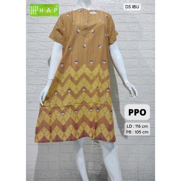 Daster Ibu Pola Batik HAP SOLO Dress Wanita Dewasa Remaja Pendek Bumil Busui Bahan  Rayon Baju  Tidu