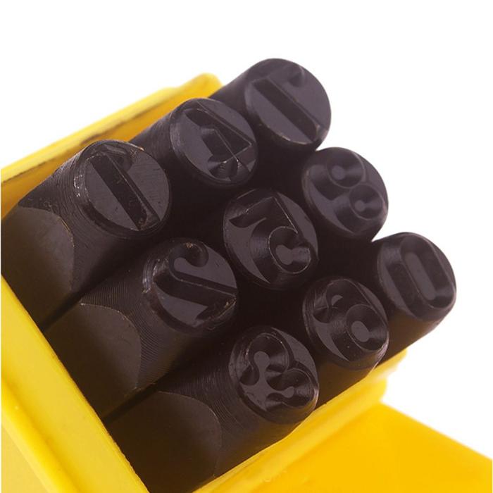 36PCS Nomor 0-9 Letter A-Z Paket Set Lengkap Alat Ketok Angka dan Ketok Huruf ukuran 4mm Steel Stamp
