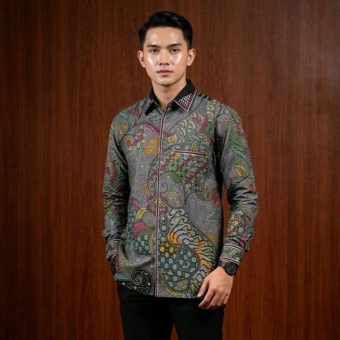 Batik Cantieq Exclusive - PRADANA |Batik Pria modern Tulis Laseman premium jahitan bordir smock me