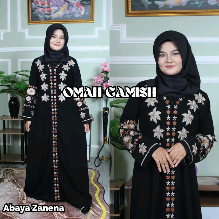 ZANENA Full Bordir bunga REMAJA muslim wanita by anugerah berkah abaya