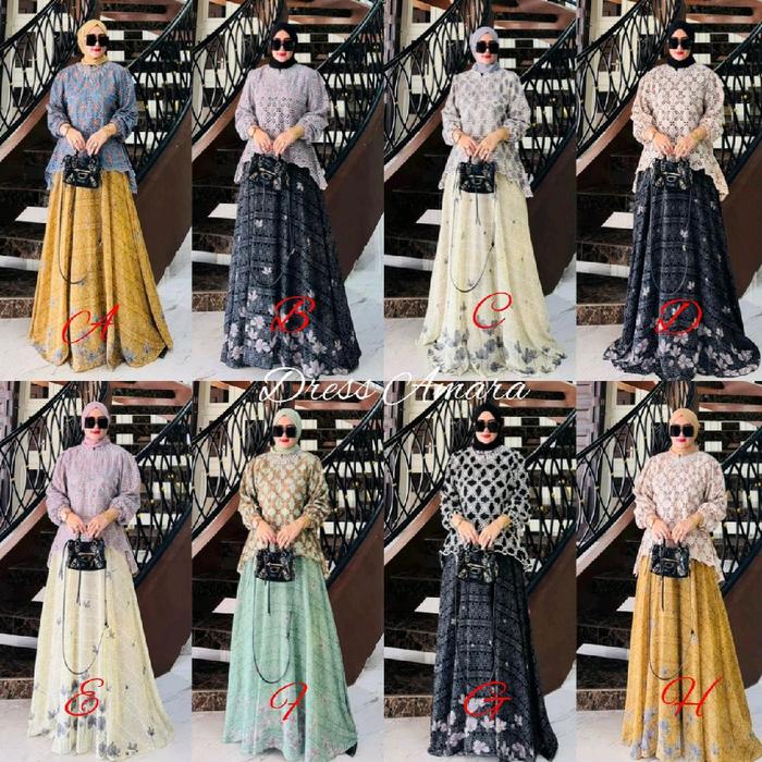 Gamis set hijab amara kantun bordir