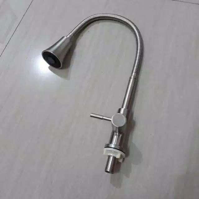 SOLIGEN kran angsa Flexible stainless .kran dapur stainless.kran kitcen sink flexible