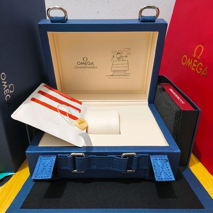 Kotak box jam tangan OMEGA Snoopy Speedmaster Watch model Original fullset