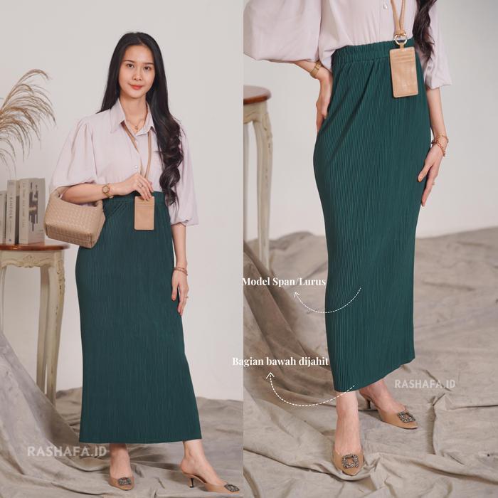 Promo Rok Plisket Lidi Span Premium / Rok Plisket Span Premium / Rok Span Plisket (08) COD