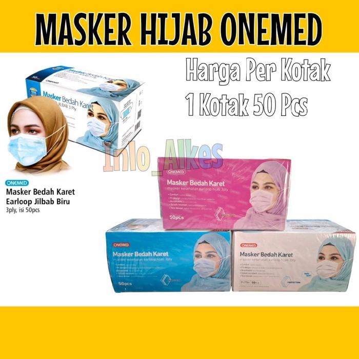 Masker Hijab Onemed Per Kotak / Masker Hijab Onemed / Hijab Medis