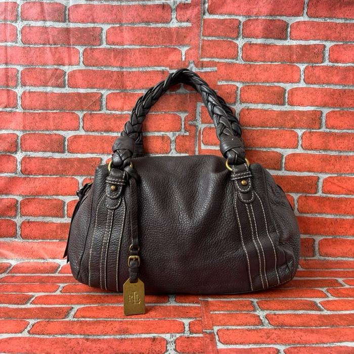 TAS TOTE KULIT ASLI WANITA RALPH LAUREN SECOND BRANDED COKLAT / TAS TOP HANDLE WANITA KULIT ASLI SEC