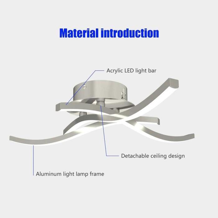 Lampu Hias Atap Plafon LED Minimalis Modern Elegan Fork 24 Watt