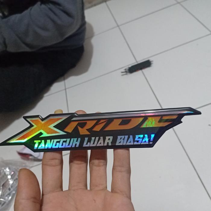 emblem Yamaha X-Ride xride sepasang logo stiker timbul embos [NTS]