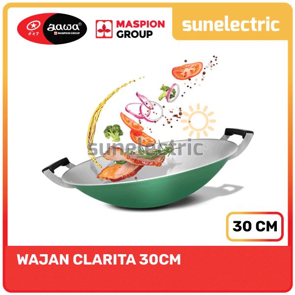 Maspion ALU Panci Wajan Penggorengan / Kuali Tumis Clarita Wok 30 cm