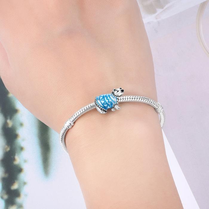 Orstarry 925 Sterling Silver Cute Polar Bear Animals Pendant Beads Original Pendants Bracelet Charm 