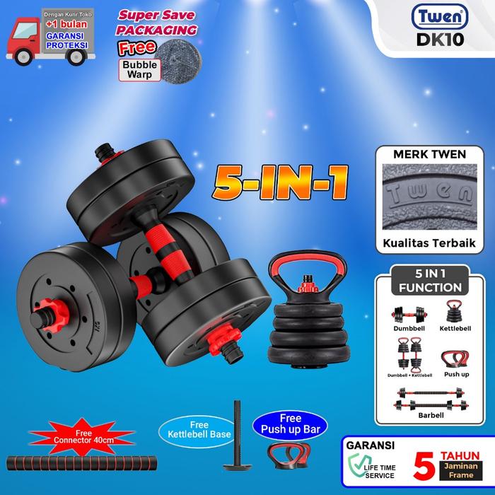 TWEN Dumbbell Set 10kg DS10 Peralatan Fitness