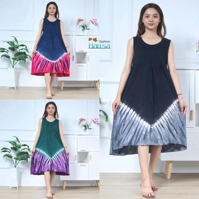 daster bali siglet salur jumbo XXL COTTON JERSEY PREMIUM Singlet Tidur Panjang Nyaman Motif Dress