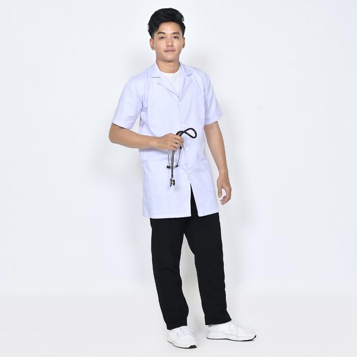 Jas Laboratorium Jas Lab Lengan Panjang & Lengan Pendek Jas Praktek Farmasi Baju Laboratorium