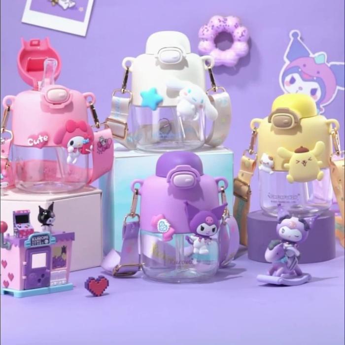 Botol Minum Sanrio 2309 Gemoy BPA Free Food Grade / Botol Minum Kuromi Cinamoroll Melodi Sanrio Seri